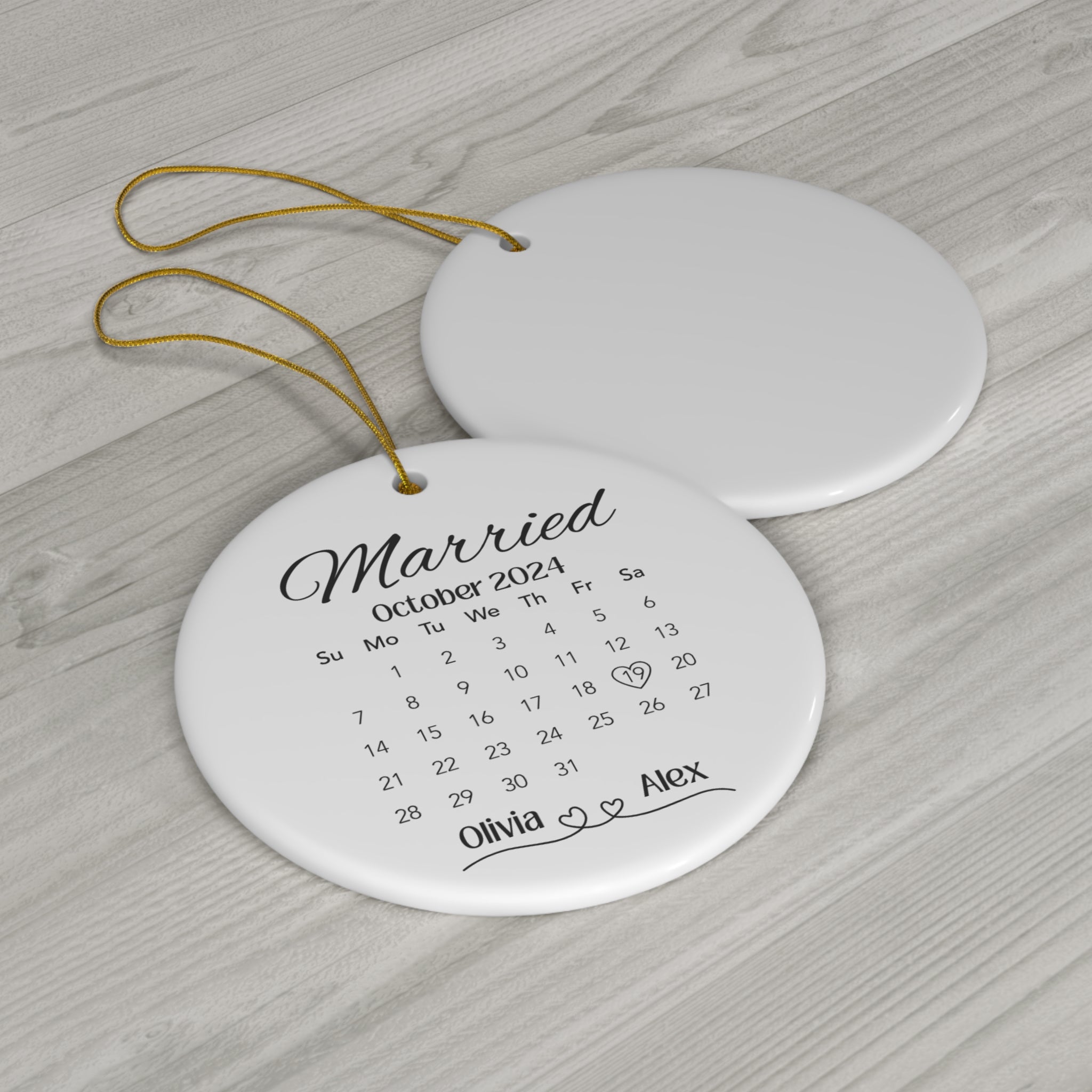 Personalized Calendar Ornament (Made in the USA)