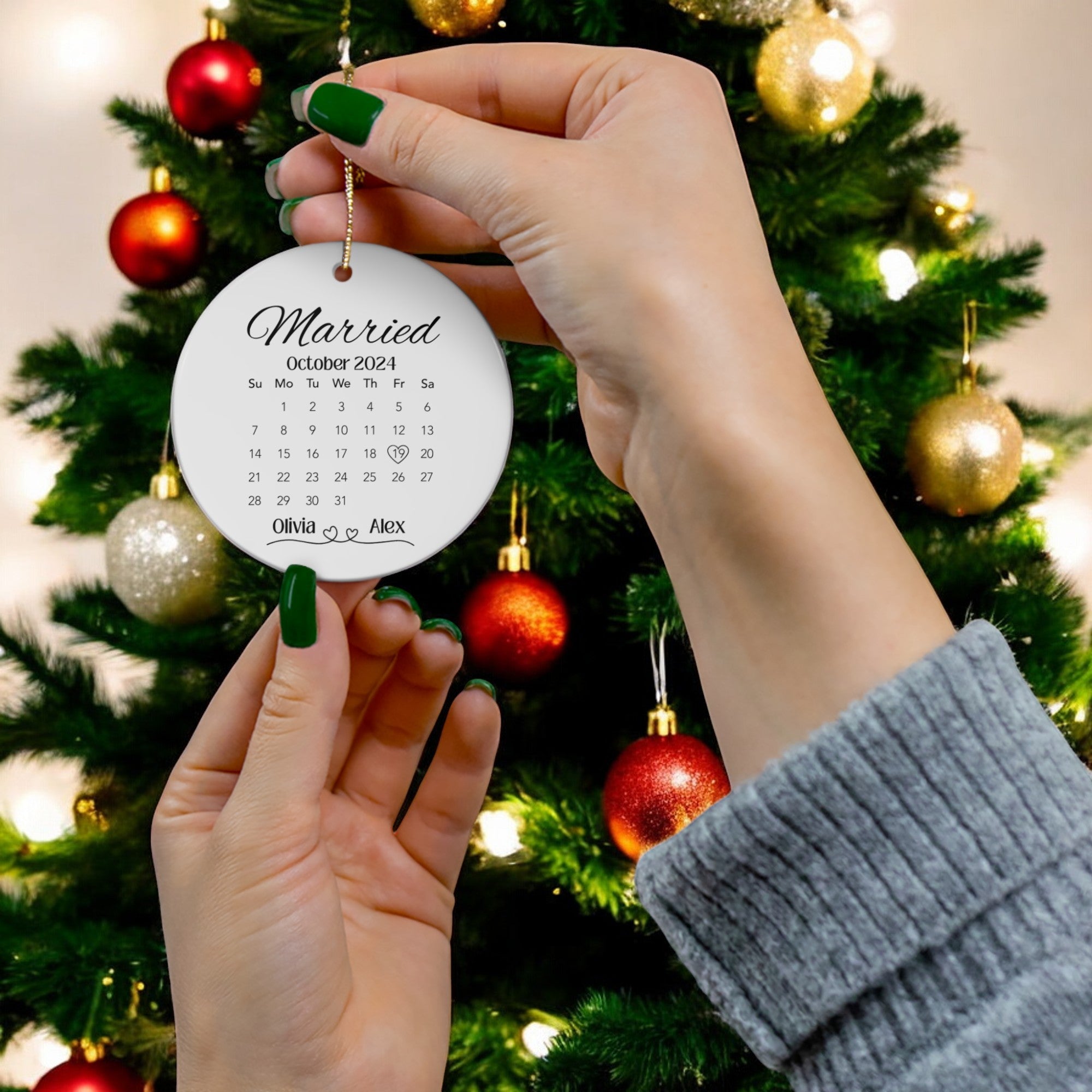 Personalized Calendar Ornament (Made in the USA)