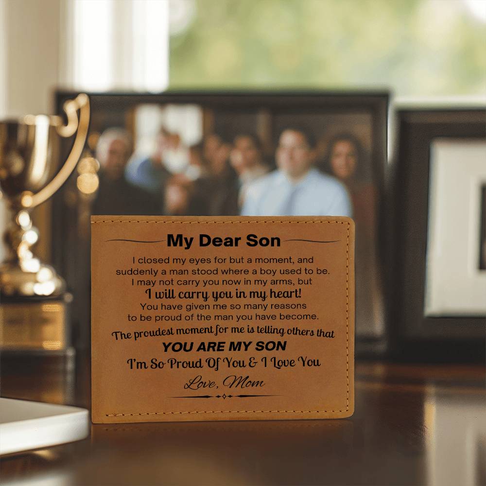 My Dear Son - I'm So Proud Of You - Leather Wallet