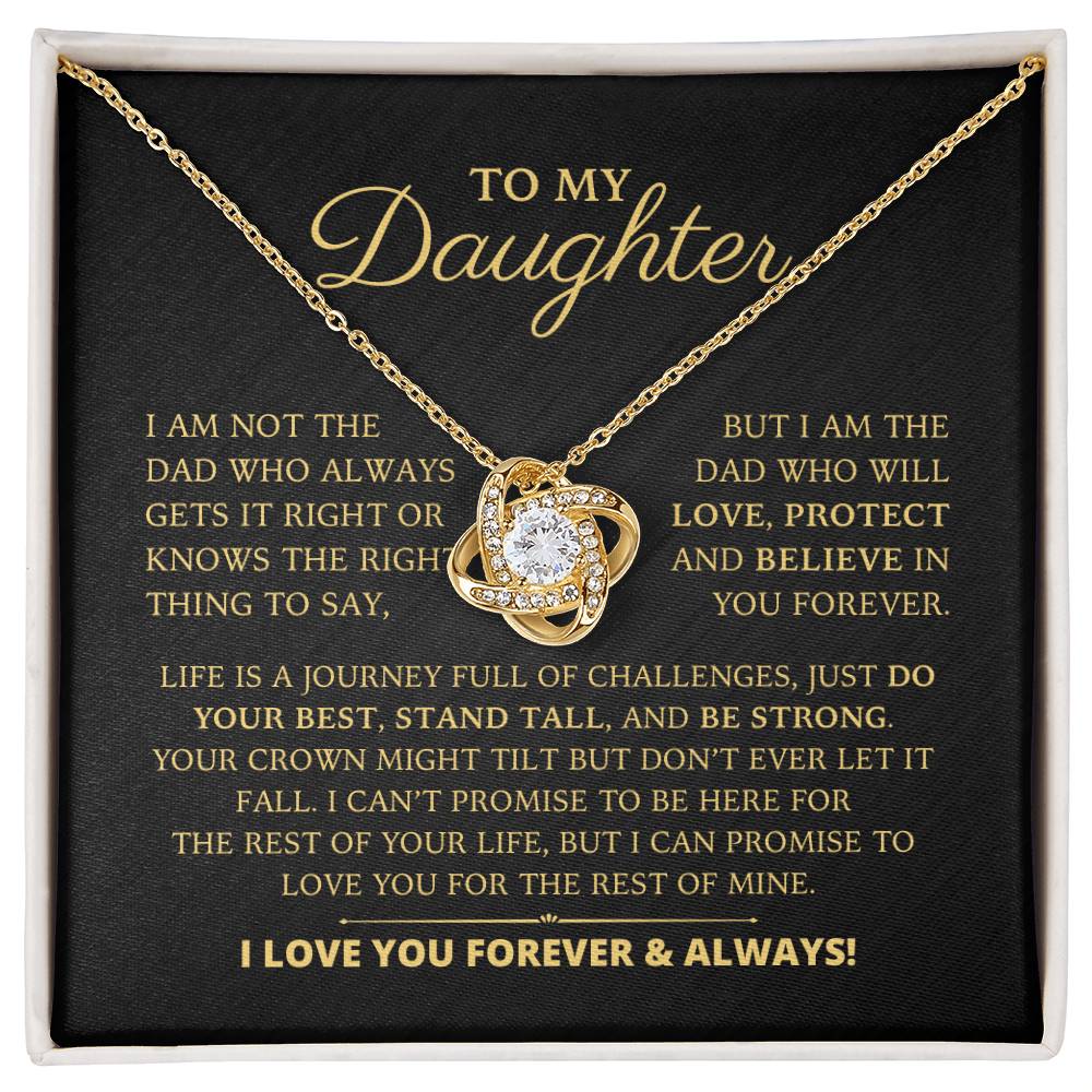 To My Daughter - Love Knot Necklace