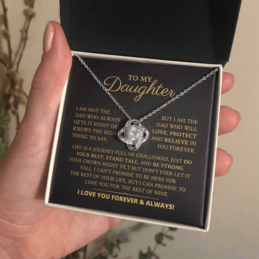 To My Daughter - Love Knot Necklace