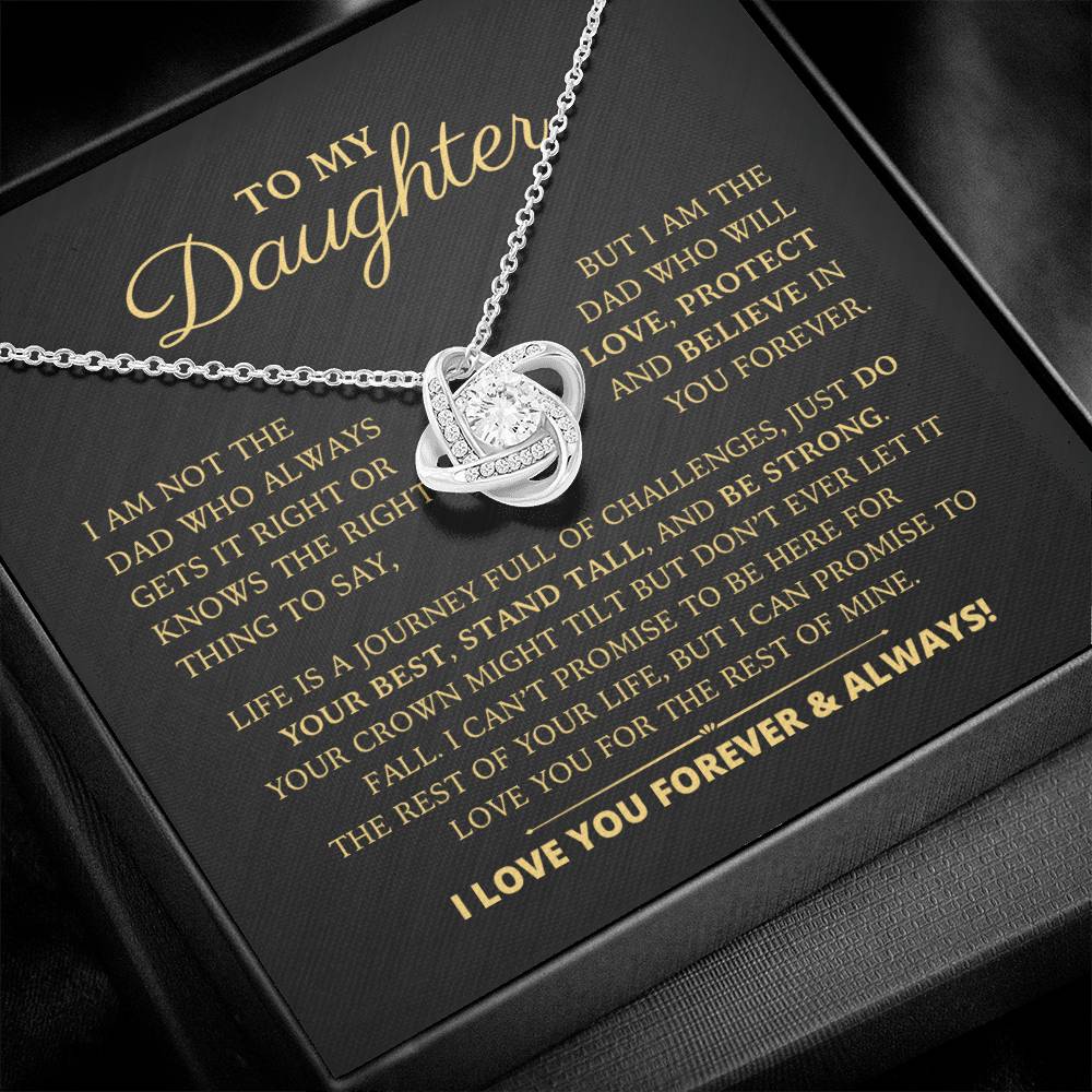 To My Daughter - Love Knot Necklace