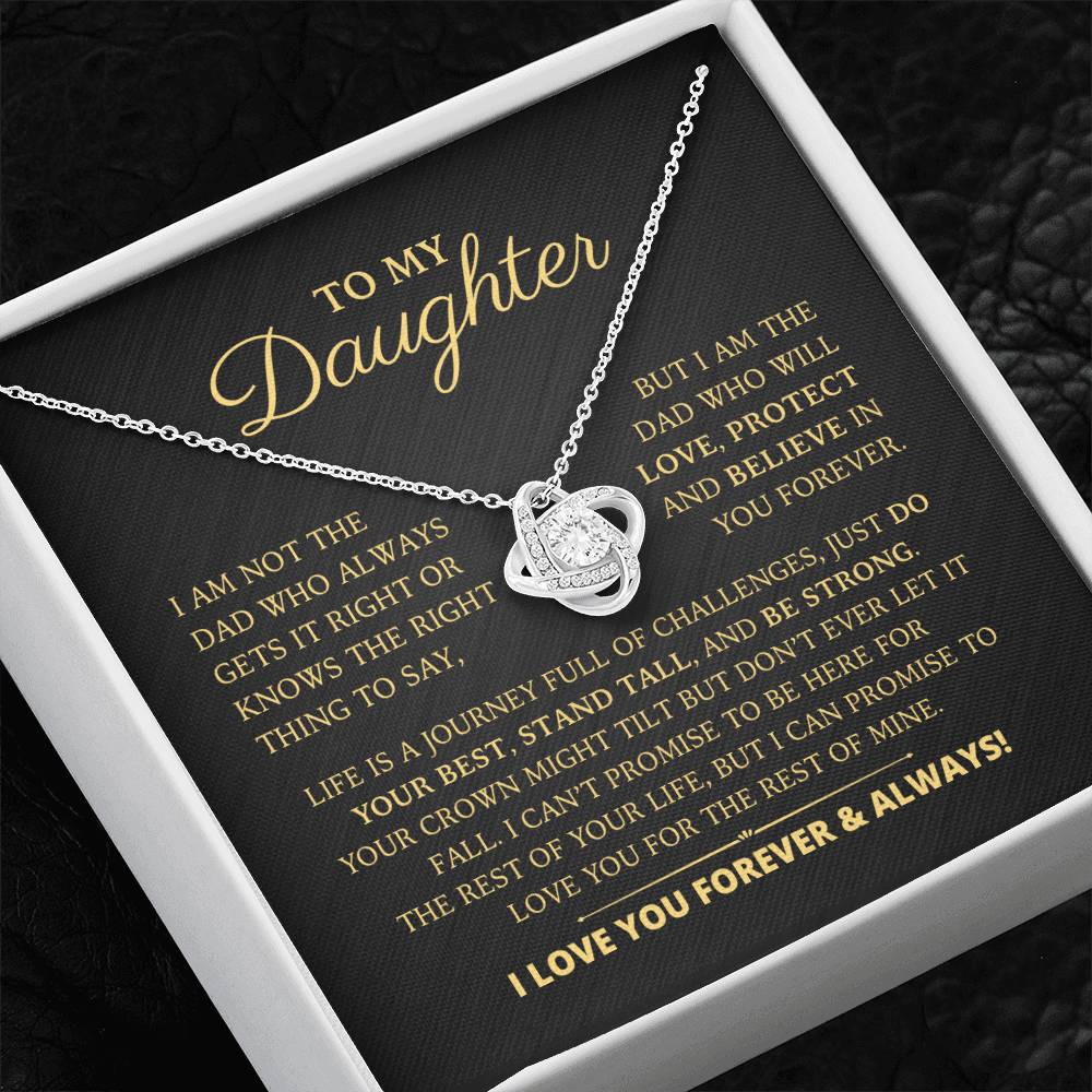 To My Daughter - Love Knot Necklace