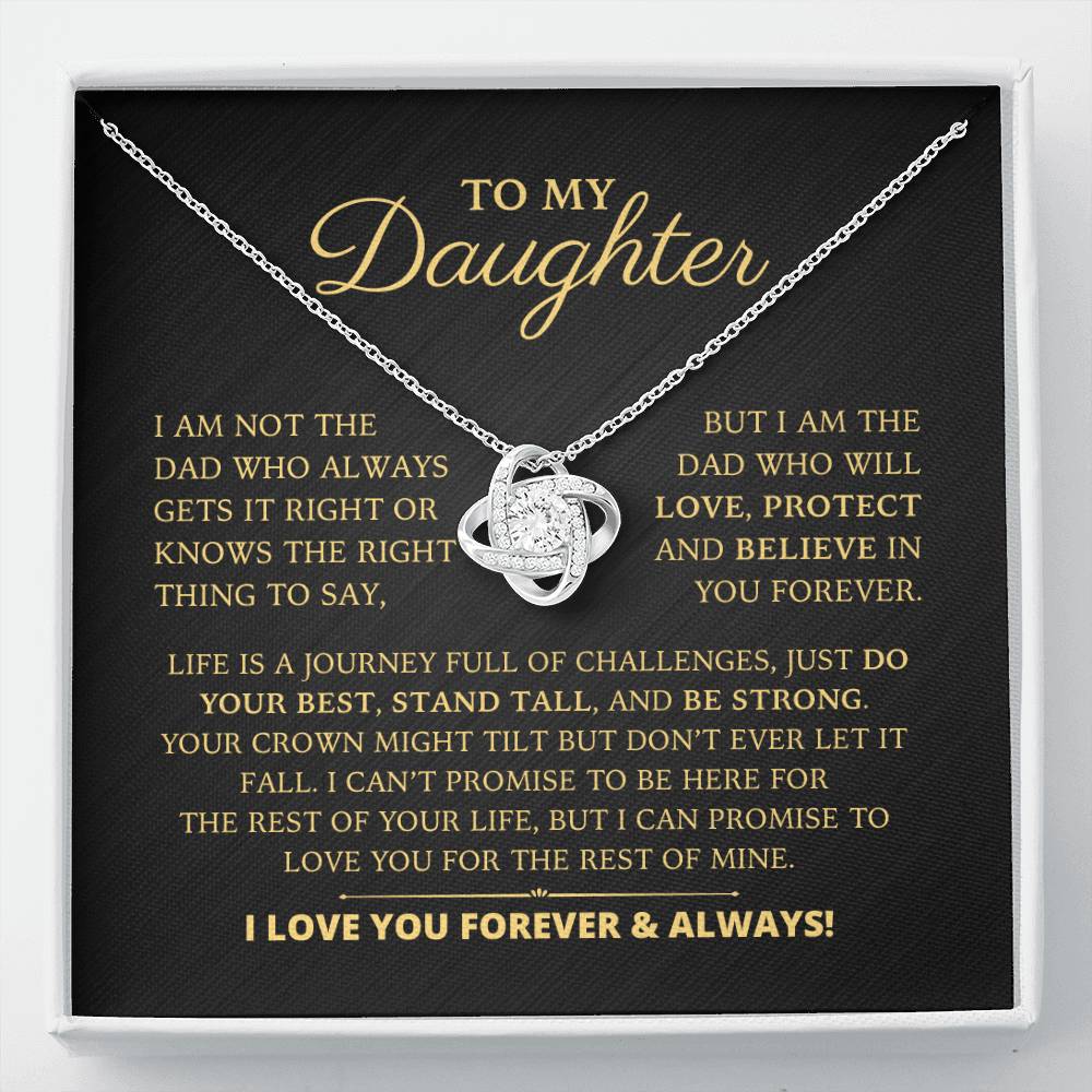 To My Daughter - Love Knot Necklace