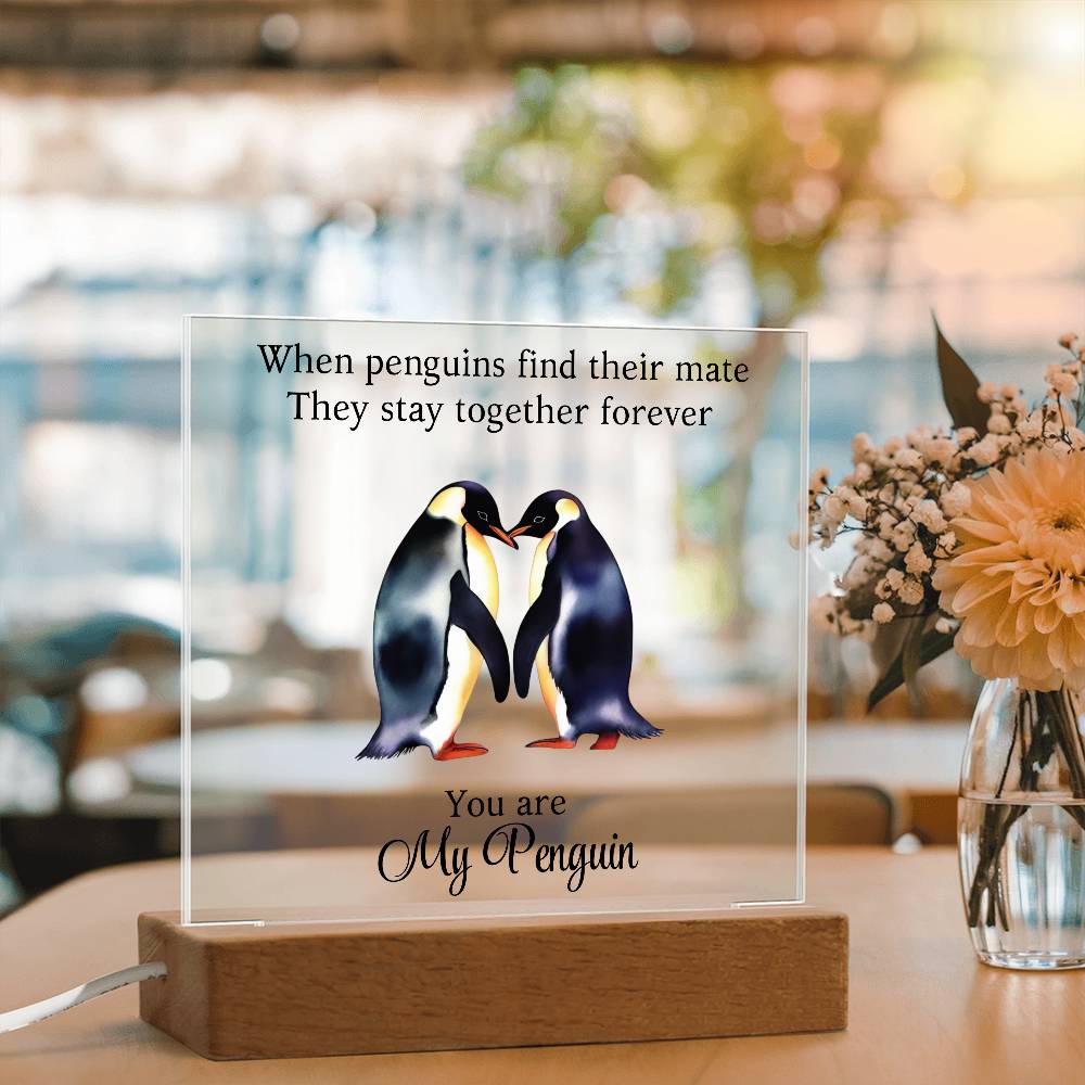 You Are My Penguin - Printed Square Acrylic Plaque