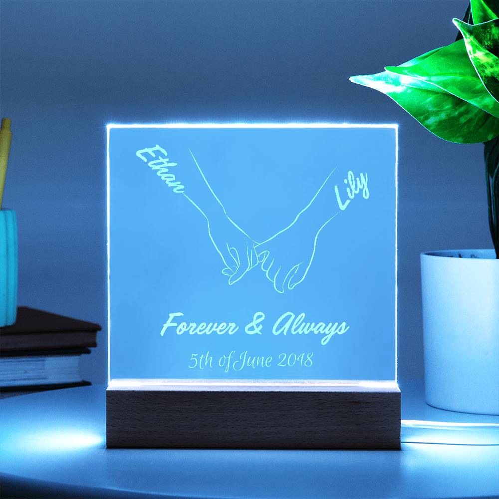 Forever & Always - Personalized  Engraved Acrylic Plaque