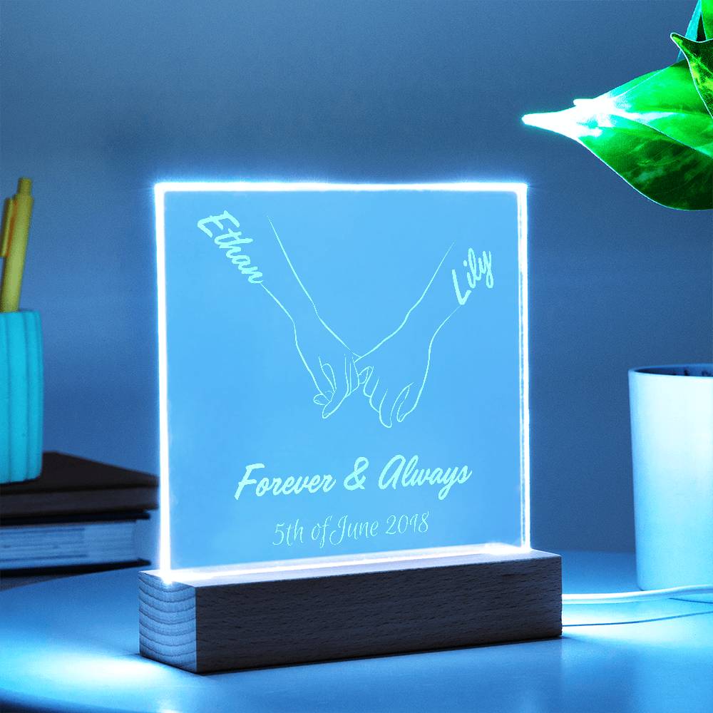 Forever & Always - Personalized  Engraved Acrylic Plaque