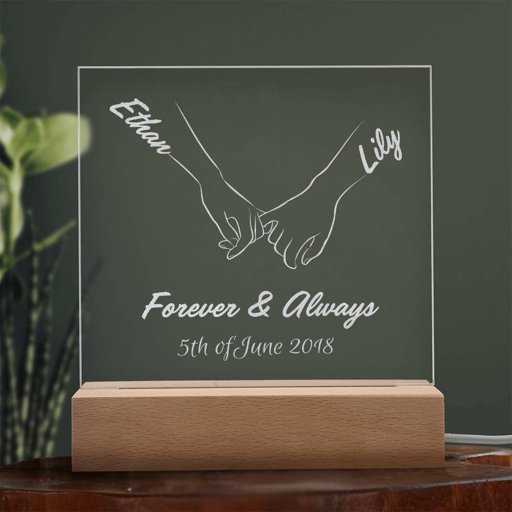 Forever & Always - Personalized  Engraved Acrylic Plaque