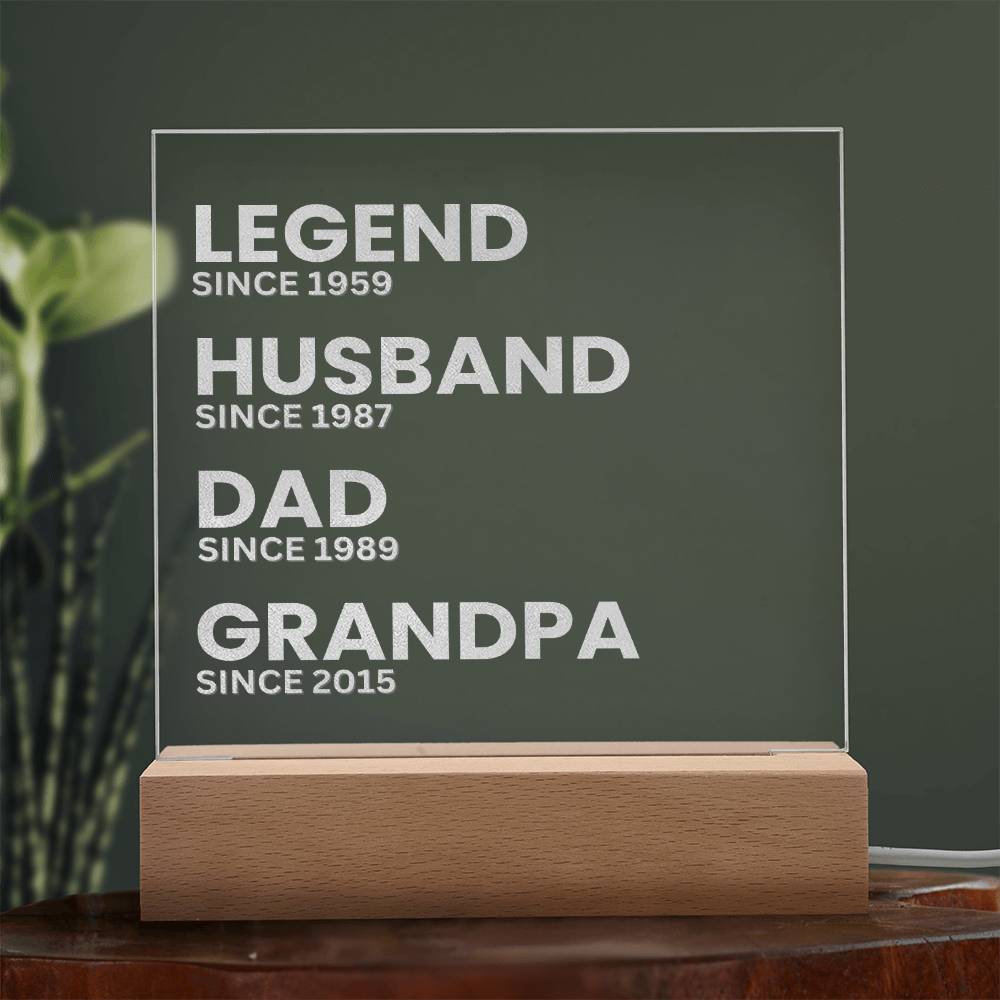 Legend - Engraved Acrylic Plaque