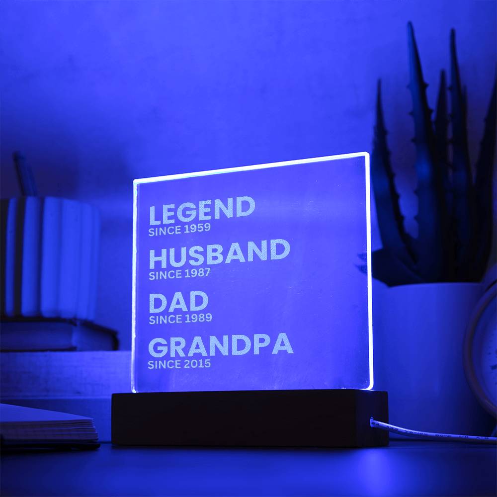 Legend - Engraved Acrylic Plaque