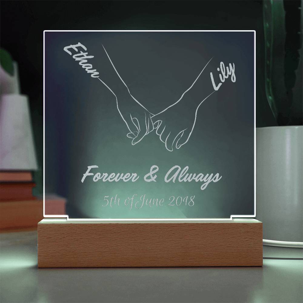 Forever & Always - Personalized  Engraved Acrylic Plaque