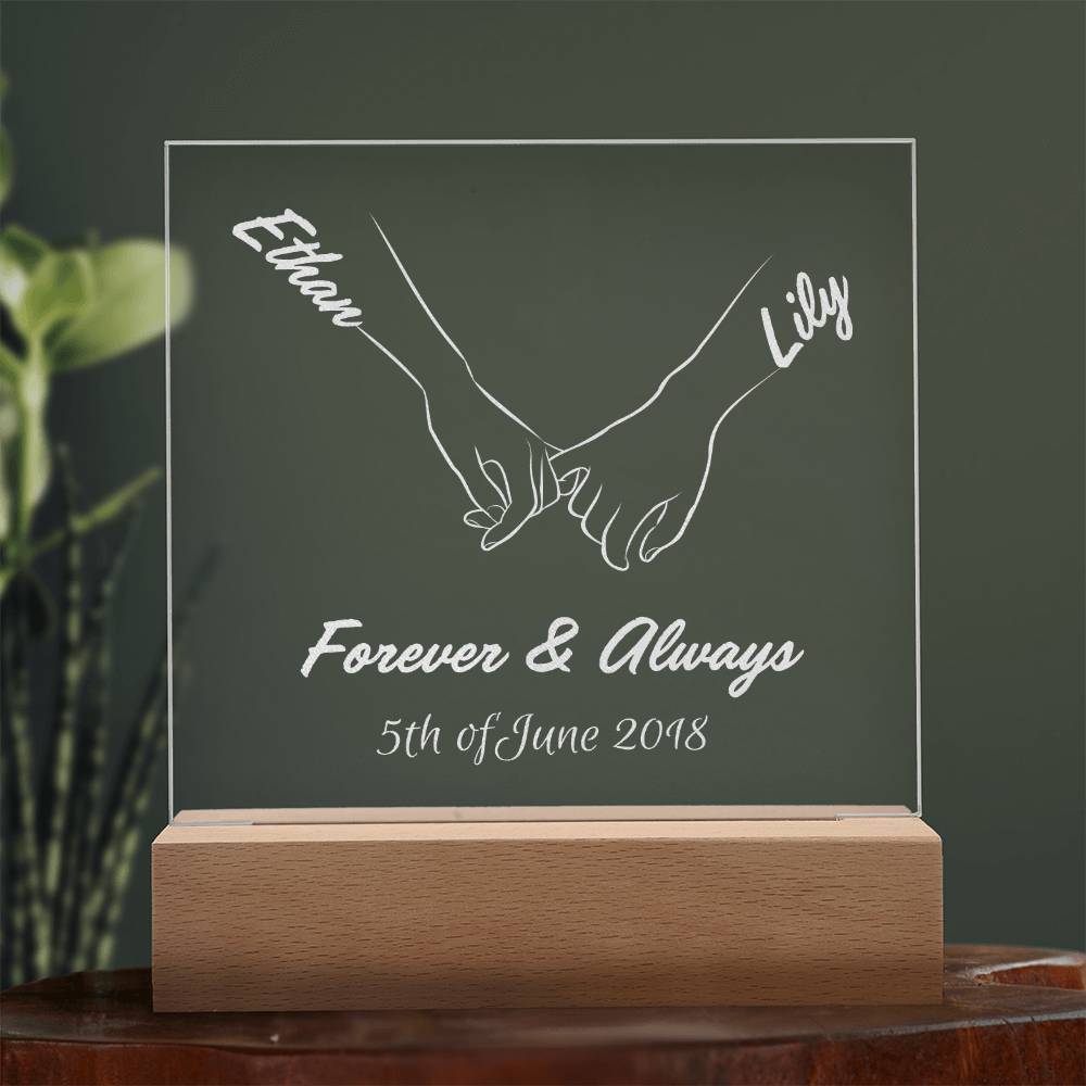 Forever & Always - Personalized  Engraved Acrylic Plaque