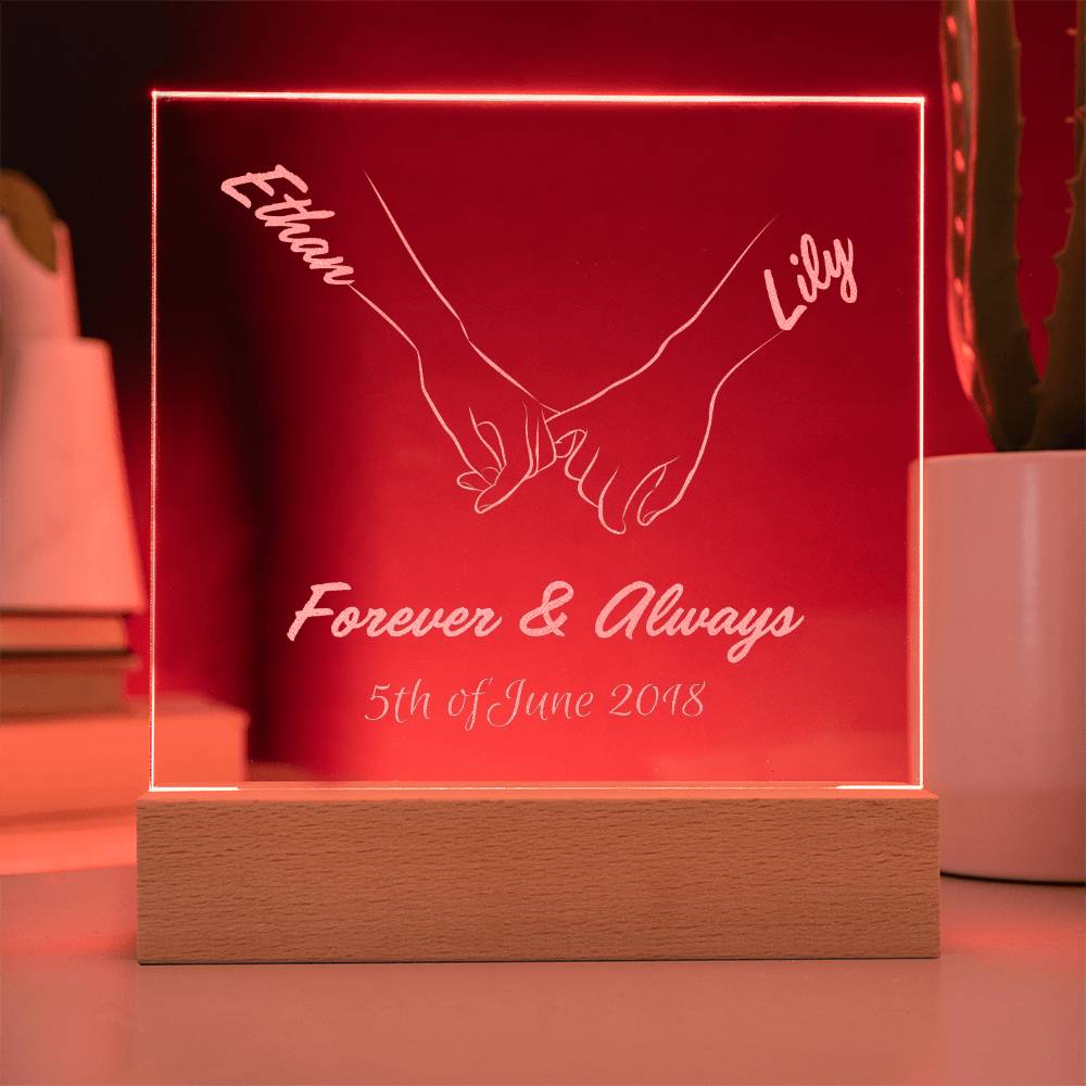 Forever & Always - Personalized  Engraved Acrylic Plaque