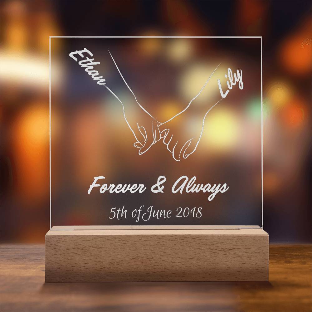 Forever & Always - Personalized  Engraved Acrylic Plaque