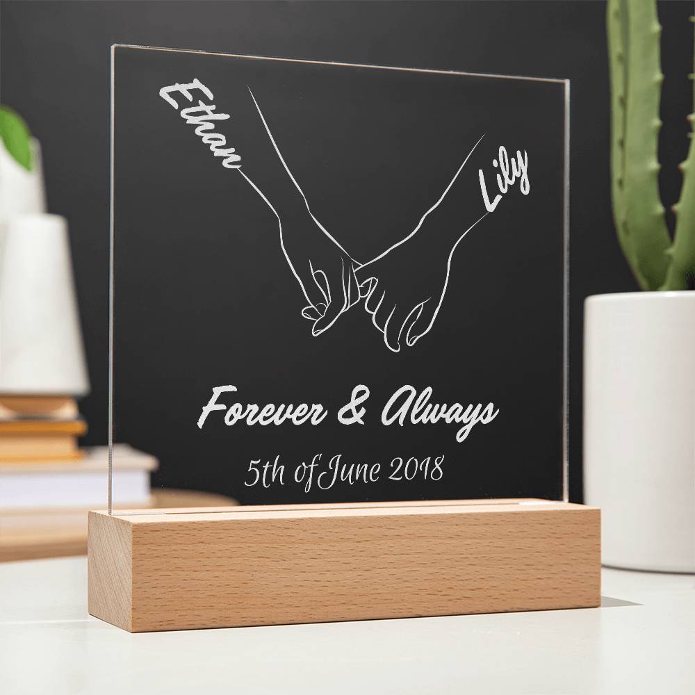 Forever & Always - Personalized  Engraved Acrylic Plaque