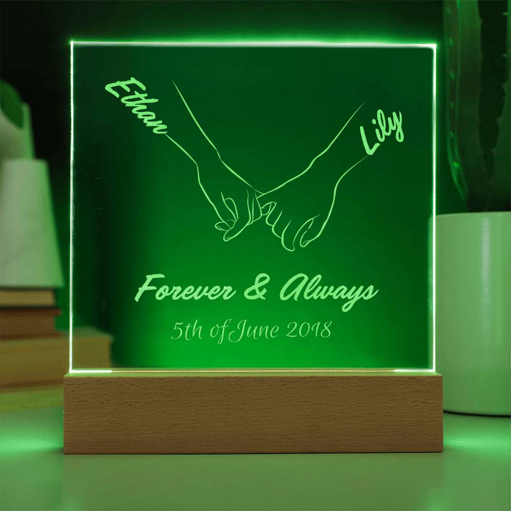 Forever & Always - Personalized  Engraved Acrylic Plaque