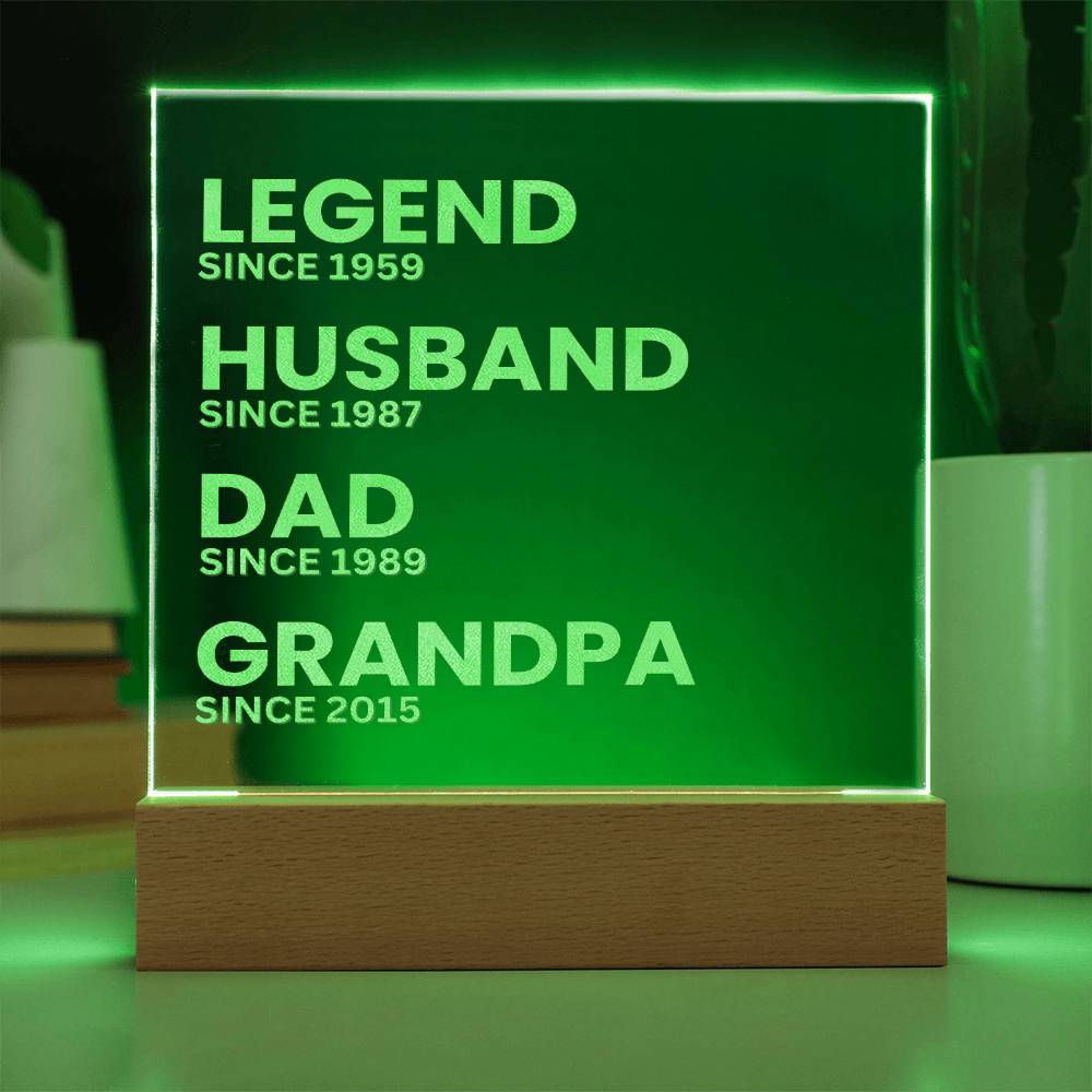 Legend - Engraved Acrylic Plaque