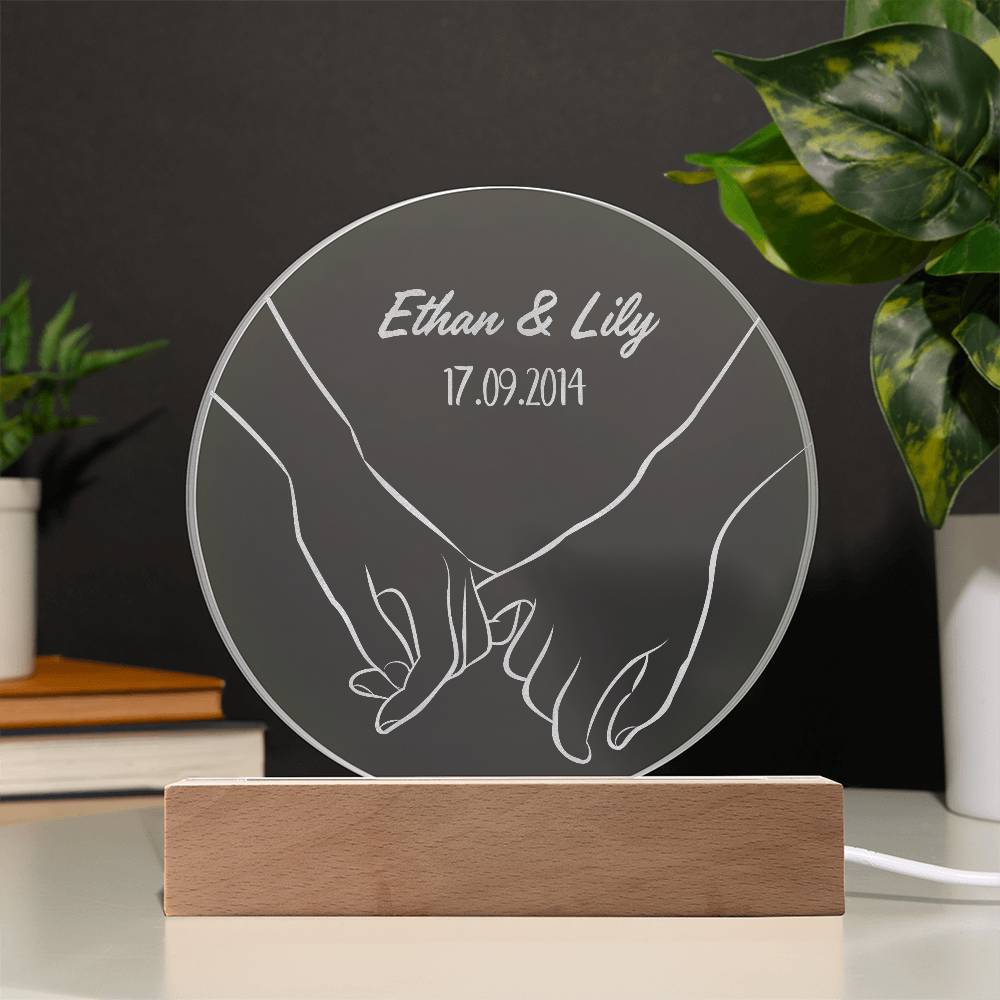 Personalized - Engraved Acrylic Plaque for Couples