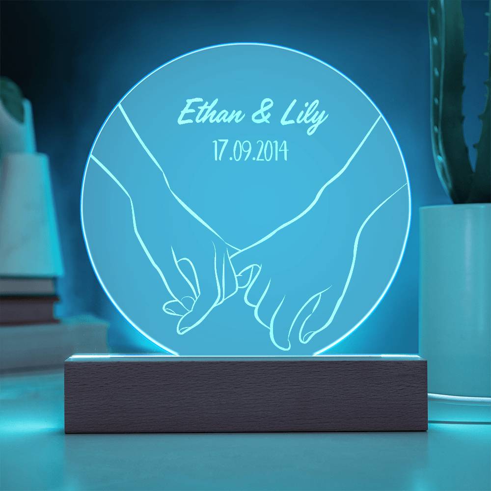 Personalized - Engraved Acrylic Plaque for Couples