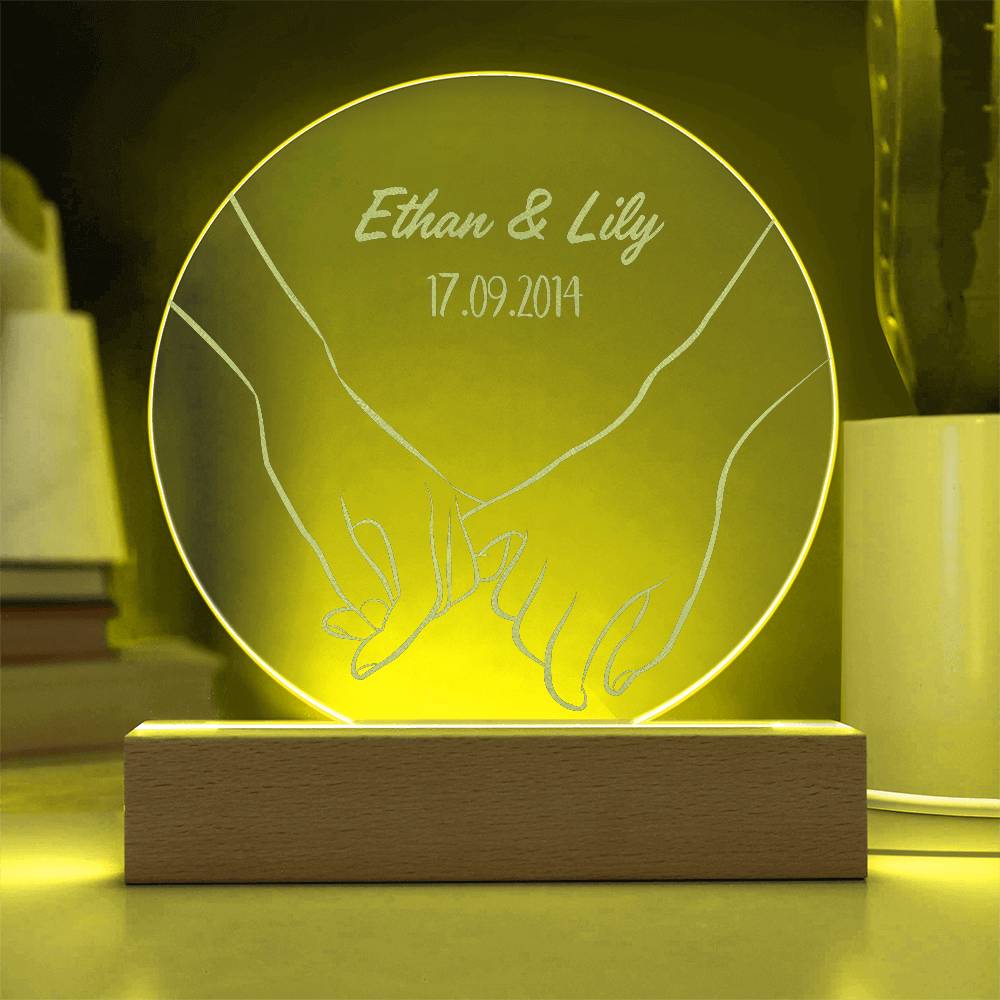 Personalized - Engraved Acrylic Plaque for Couples