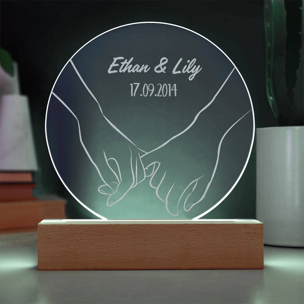 Personalized - Engraved Acrylic Plaque for Couples