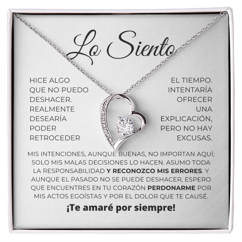 Regalo de disculpa para ella - Collar "Amor eterno"