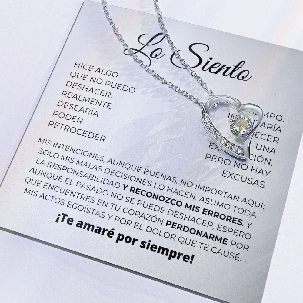 Regalo de disculpa para ella - Collar "Amor eterno"