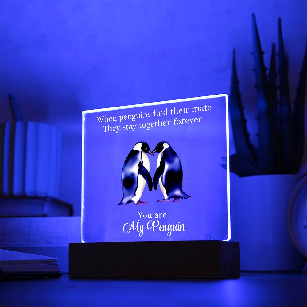 You Are My Penguin - Printed Square Acrylic Plaque