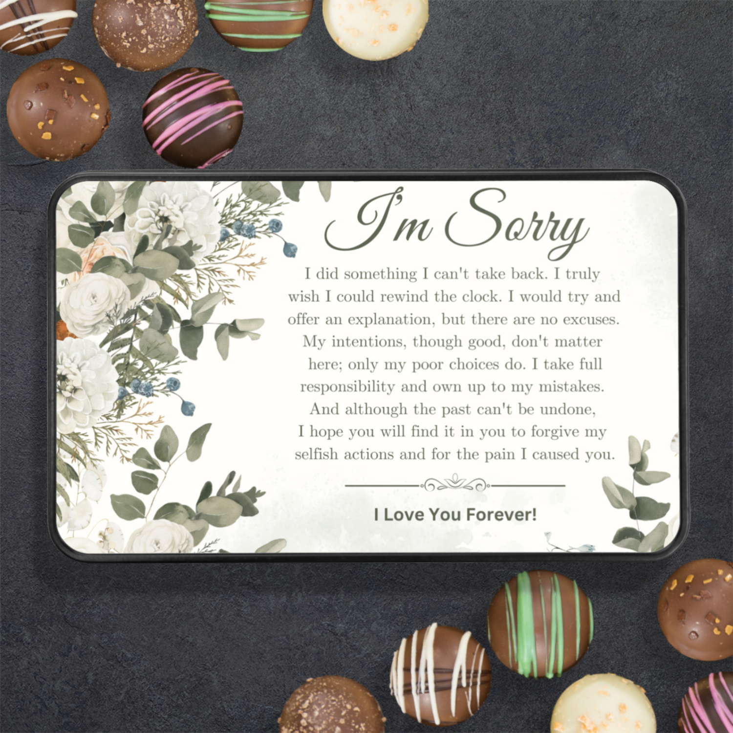 Apology Gift For Her - Keepsake Tin Of Chocolates