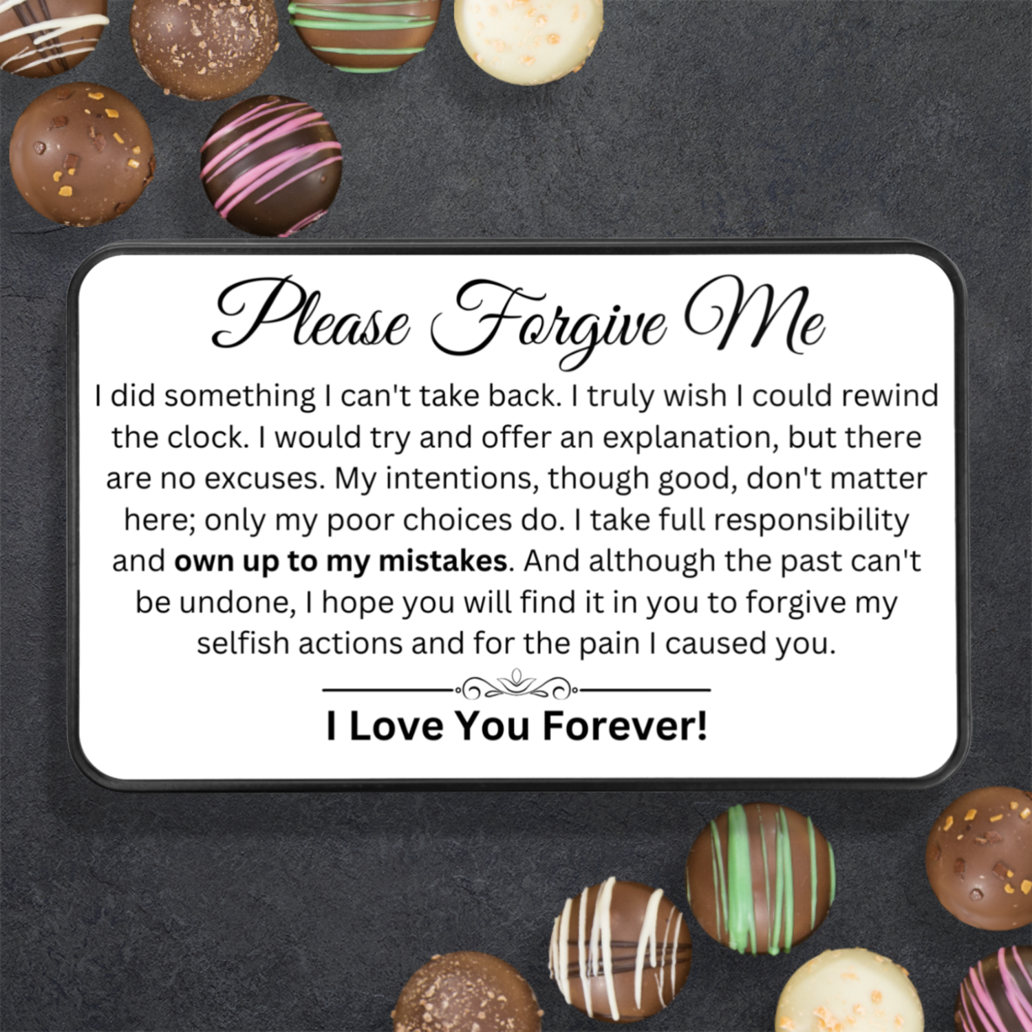 Apology Gift For Her - Keepsake Tin Of Chocolates